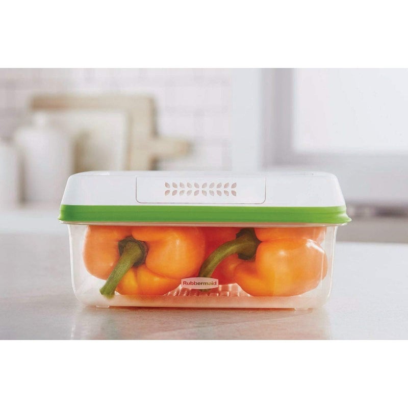 Rubbermaid FreshWorks Saver, Large Short Produce Storage Container, 11.3-Cup, Clear - Image 2